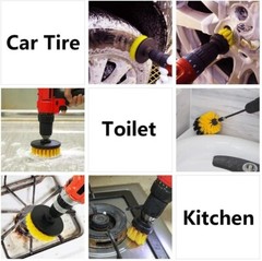 Drill Brushes Set 3pcs Tile Grout Power Scrubber Cleaner Spin Tub Shower Wall