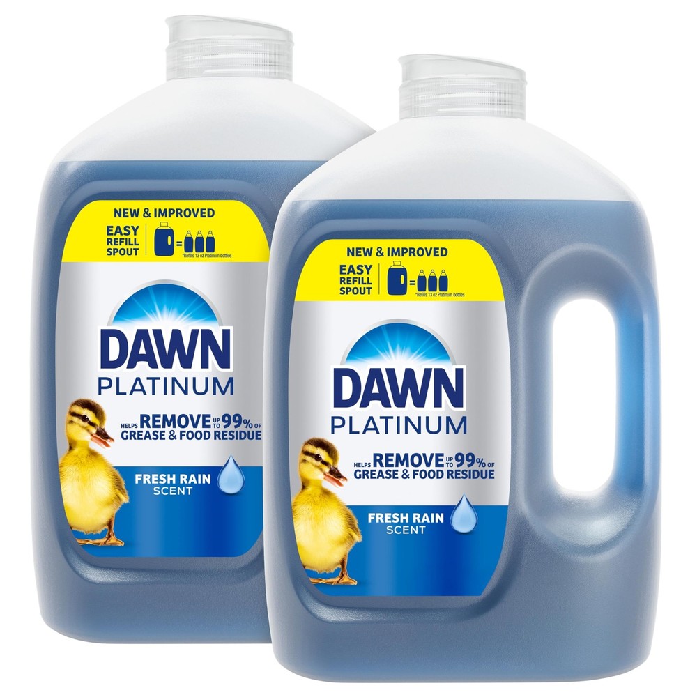 Platinum Refill Jug Dish Soap, Fresh Rain Scent Liquid Dishwashing Detergent …