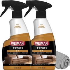 Leather Cleaner and Conditioner for Furniture – 12 Ounce – 2 Pack – Ultra Violet