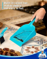 Dustpan and Brush Set, Pack of 2 Set, Blue & Grey