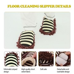 Unisex Microfiber Slippers Floor Cleaning Mop Men and Women House Dusting Sli…