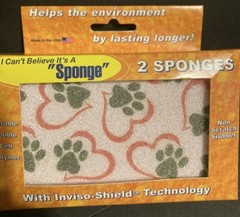 Sponge Doggy Paws With Hearts Scrubber Sponge 2pk I Can’t Believe It’s a sponge