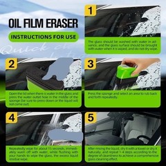 2025 New Automotive Oil Film Cleaning Brush, Clear Vision Glass Cleaner,
