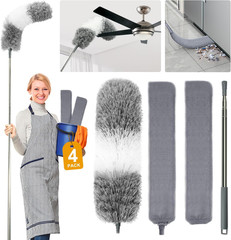4 Pcs Dusters for Cleaning, 2 in 1 Microfiber Dusters and Retractable Gap Dust C