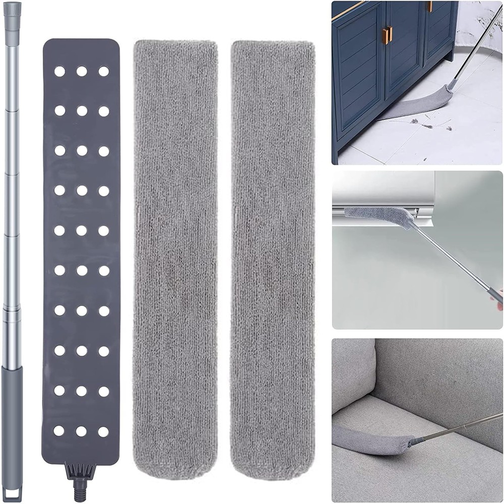 Dust Cleaner Microfiber Duster Gap Dust Cleaning Artifact With Extension Pole &