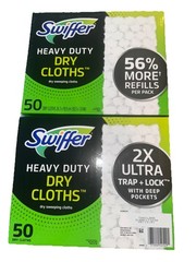 Swiffer Heavy Duty Dry Cloths, 50 Count x2