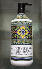 Perugia Italian Deruta ~ LEMON VERBENA Essential Oil DISH SOAP Wash 946ml