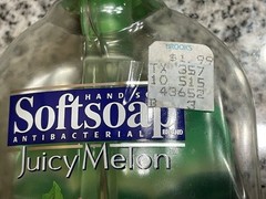 Vintage SoftSoap Juicy Melon Liquid Hand Soap Pump Dispenser Container