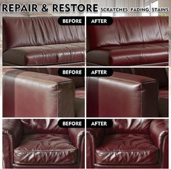 Leather Recoloring Balm, Leather Repair Kit for Furniture, Leath Color: maroon