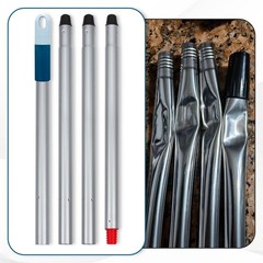 Stiff Bristle Deck Brushes for Scrubbing Heavy Duty with Rubber Scrape Squeegee,