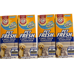 4 Pack Arm & Hammer Pet Fresh Carpet Odor Eliminator + Oxi Clean 16.3 oz NEW