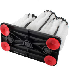 3 Brush Bar Glass Washer with Suction Base Commercial Brush Cleaner Bristle Bru