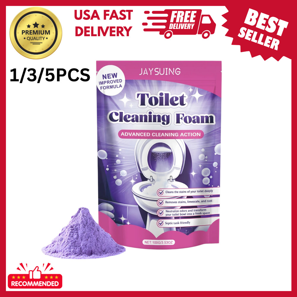 1~5 Bags Fizzclean Toilet Foam Cleaner, Toilet Cleaning Foam Insta-Action 100g