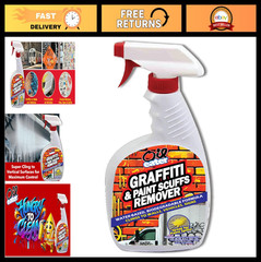 Powerful Graffiti & Paint Remover – Scuff, Overspray, Spills, Markers – Multi-Su