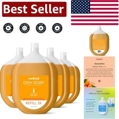 Clementine-Scented Gel Dish Soap Refill – Biodegradable & Grease-Cutting Power