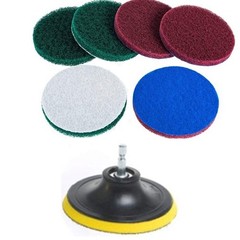 DUOSHIDA 4 Inch Drill Powered Brush Tile Scrubber Scouring Pads Cleaning Kit,…