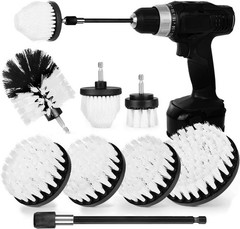 Drill Brush Attachment Set, 7 Pack 1/4In Power Scrubber Brush + Extend Long Atta