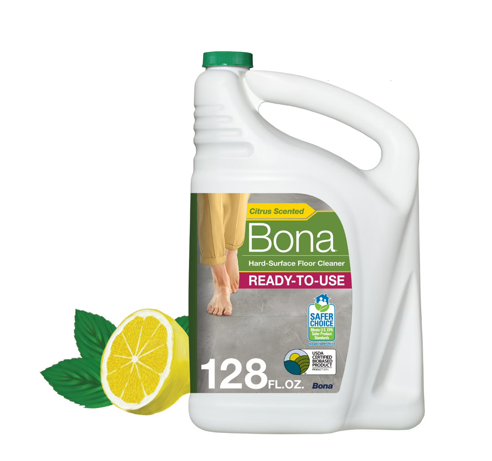 Bona Multi-Surface Floor Cleaning Solution Refill, Lemon Mint, 128 fl oz