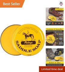 Fiebing’s 3.5 oz Yellow Saddle Soap – Leather Cleaner & Conditioner