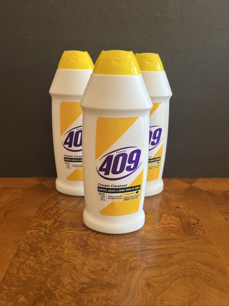 3x Formula 409 Cream Cleanser Removes Greese & Grime with LEMON FRESH 10 oz Each