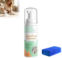 Waterless Carpet Foam Stain Remover with Towel,Carpet Cleaner Spray Foaming