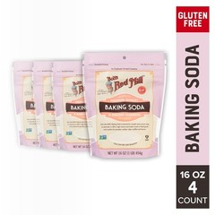 Baking Soda – 1 Pound Pack of 4, Non GMO, Gluten Free, , Kosher, Paleo Friendly