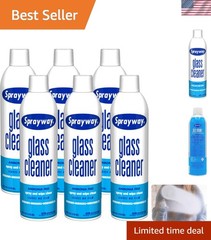 Foaming Glass Cleaner with Streak-Free Shine – 19oz, Pack of 6 for Home & Auto