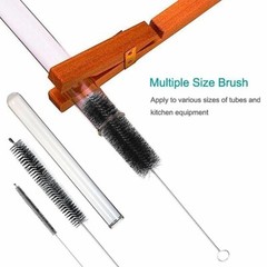 US Nylon Straw Brush Cleaner Bottle Tube Pipe Small Long Cleaning 10Pcs Set