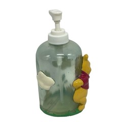 Vintage Winnie the Pooh Sunshine Soap / Lotion Dispenser 8” Glass RARE