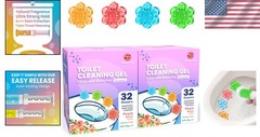 Toilet Cleaner Gel, Deodorizer, 64 Stamps, Ocean Scent