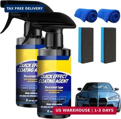 2Pcs Car Nano Coating Spray,Quick Effect Coating Agent for Car, Upgrade Advan…