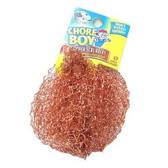 Chore Boy Copper Scrubbers Pure Copper Scrubbing Pad For Pots and Pans, 1 Pc