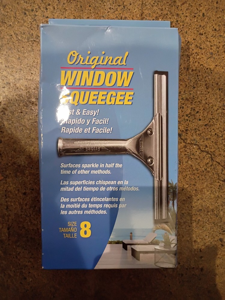 Professional Window Squeegee, Stainless Steel, 8-Inch