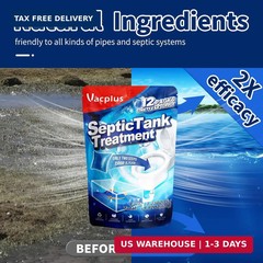 Septic Tank Treatment 12 Pcs for 1 Year Supply Dissolvable Packs Easy Oper