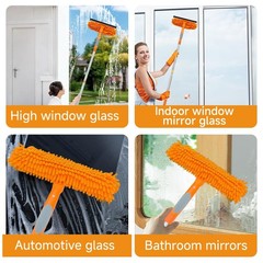 67″ Squeegee Window Cleaner 2 in 1 Rotatable Window Cleaning Tool Kit with Ex…