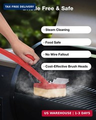 Grill Brush, Bristle Free, Safe Wire Bristles Steam Cleaning Brush, Cleaning Kit