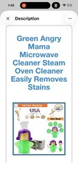 Home-X Steam’n Mama Microwave Cleaner Steam Oven Cleaner