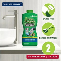 Green Gobbler Drain Clog Dissolver, Drain Opener-Cleaner ,Toilet Clog Remover, 3