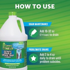 Enzyme Drain Cleaner – Controls Odors & Breaks Down Grease, Paper, Fat – 1 Ga…