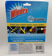 Windex Sonic Scrubber Microfiber Pad Refills Pro Detailer 12 Pads 6 Clean/Polish