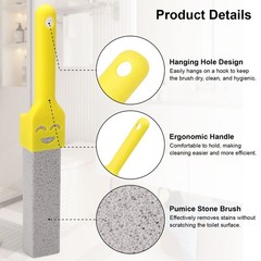 10 PCS Pumice Stone Toilet Bowl Brush Set with 2 Handles for Rust Lime Tile Sink