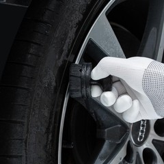 Tire Shine Applicator Brush Car Detailing Dressing Brush Storage Stand Black