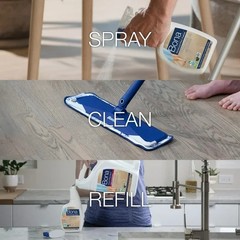 Bona Hardwood Floor Cleaning Solution Spray, Unscented, 22 fl oz 3 Pack