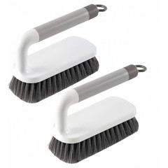 Heavy Duty Scrub Brush with Long Handle for Bathroom Shower Tile Kitchen Sink