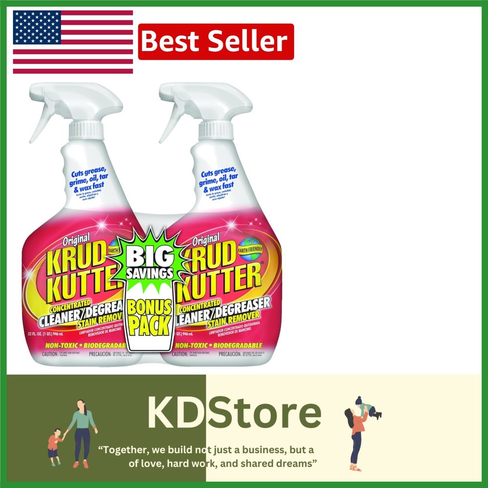 Krud Kutter 2-Pack -Degradable Multi-Surface Cleaner & Degreaser