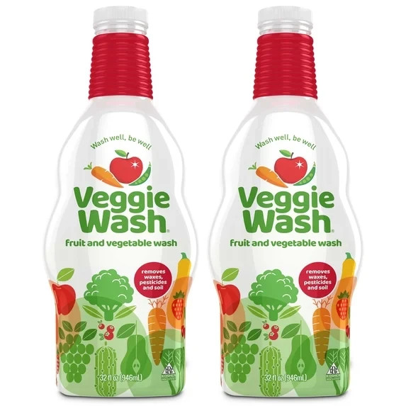 Veggie Wash Fruit & Vegetable Wash Refill Soaker 32 fl oz 2 Pack