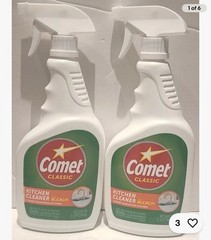 Pack Of 2 Comet Classic Kitchen Cleaner With Bleach 24 oz Each