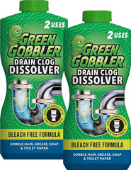 Green Gobbler Drain Clog Dissolver | Powerful Liquid Drain Opener & Toilet Clog