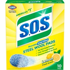 Steel Wool Soap Pads, Lemon Fresh, 10 Count