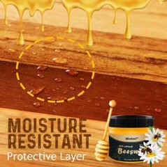 2Pcs Beeswax Furniture Polish,Wood Seasoning Beewax Natural Wood Wax Traditional